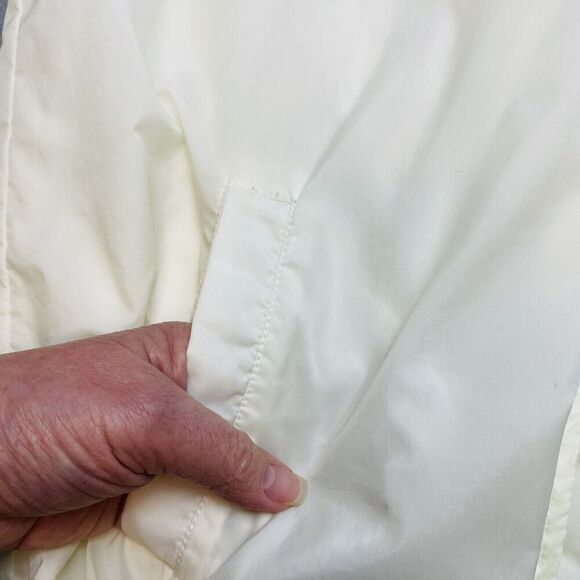 Vintage Ford Federation Windbreaker Jacket Mens L White Nylon Lined Snap Front - Picture 6 of 10